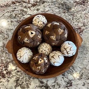 8 piece brown/cream vase filler